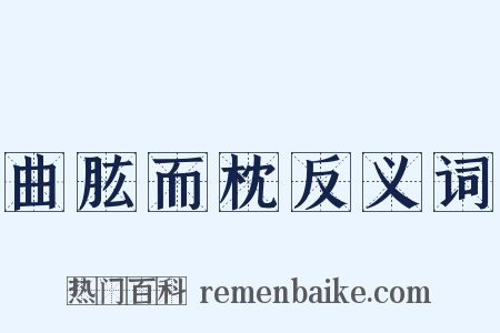 曲肱而枕反义词是什么意思的图片